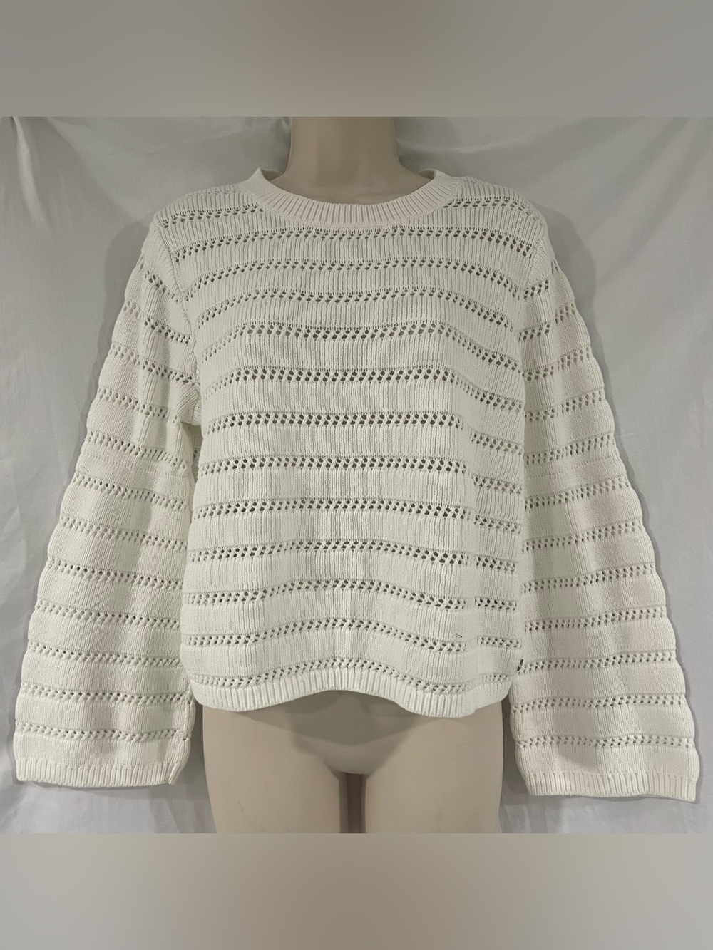 Roxy White Crewneck Sweater